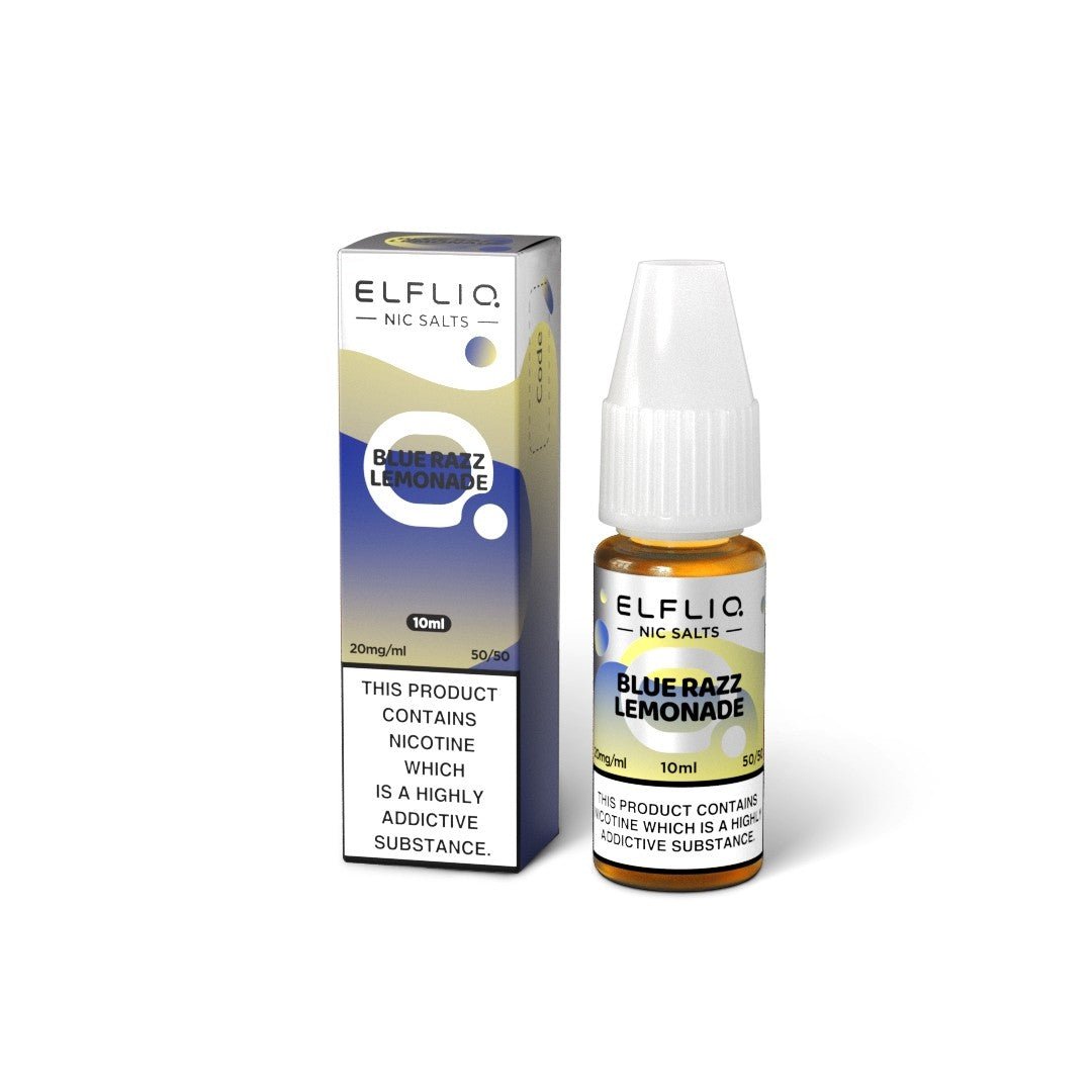 Elfliq by Elf Bar - Blue Razz Lemonade 10ml Nic Salt 5mg available from the online vape shop Vape Town UK