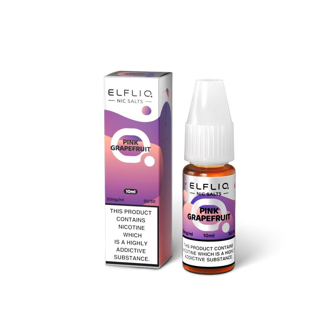 Elfliq by Elf Bar - Pink Grapefruit 10ml Nic Salt 5mg available from the online vape shop Vape Town UK