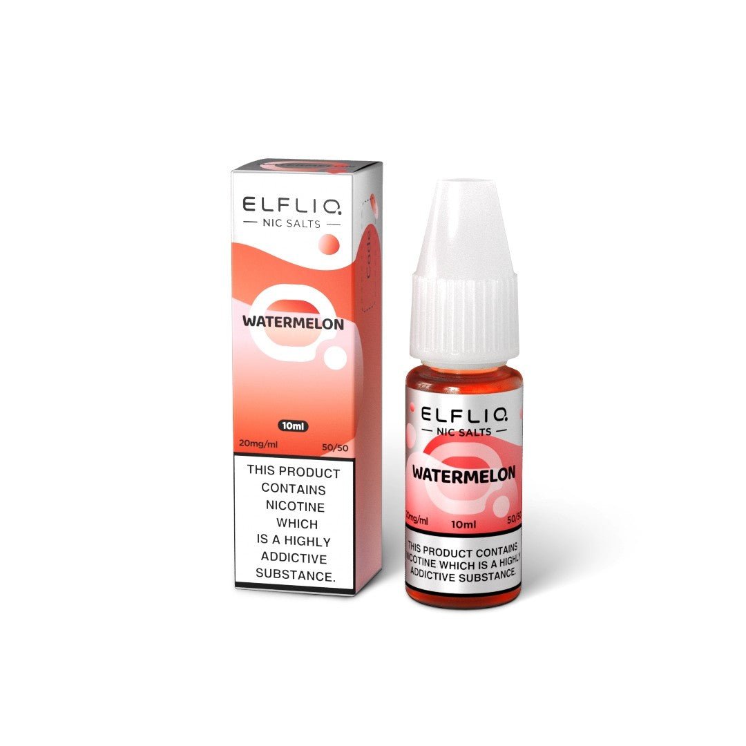 Elfliq by Elf Bar - Watermelon 10ml Nic Salt 5mg available from the online vape shop Vape Town UK