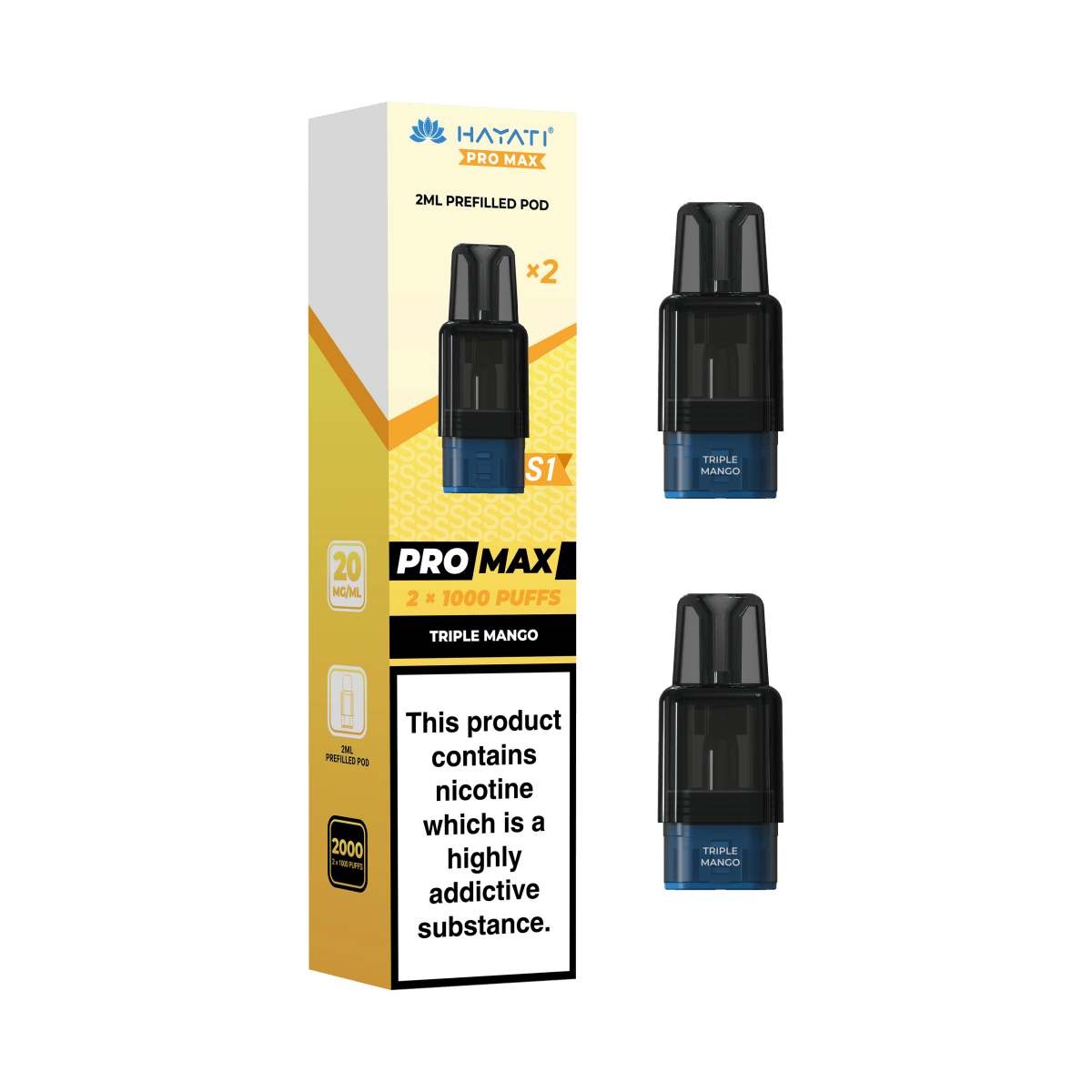 Hayati Pro Max S1 Replacement Prefilled Pods - Vape Town