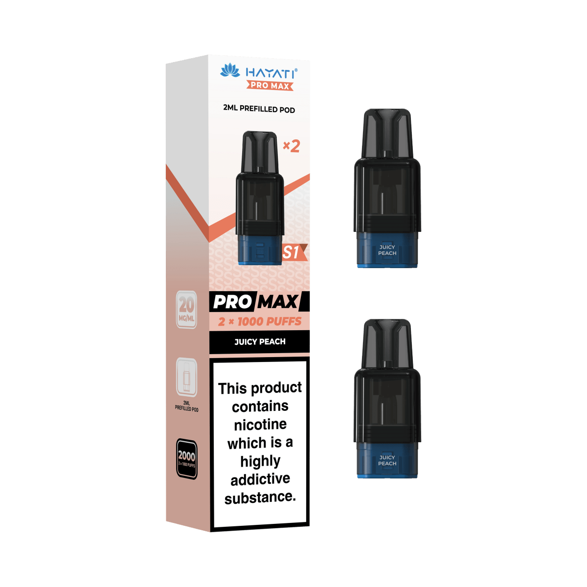 Hayati Pro Max S1 Replacement Prefilled Pods - Vape Town