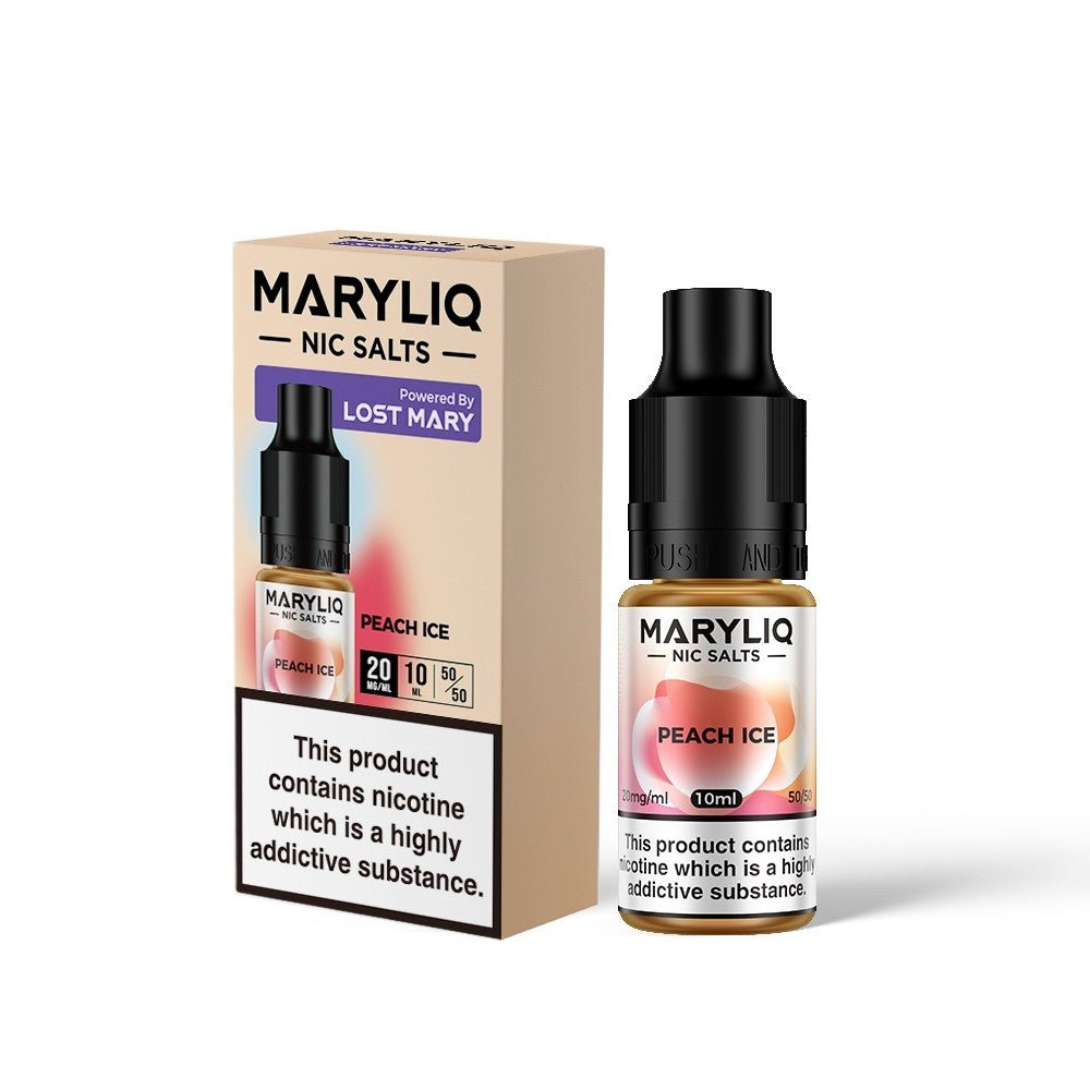 Lost Mary Maryliq - Peach Ice 10ml Nic Salt - Vape Town