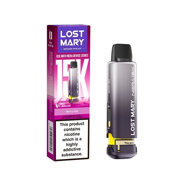 Lost Mary Nera 15K Pre Filled 2ml Pod + 10ml Refill - Vape Town
