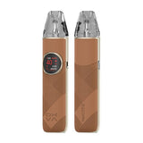 Bright Brown Leather OXVA NeXlim 2 Pod Vape Kit on a White Background.