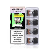 Vaporesso XROS COREX 2.0 Replacement Pods 4 Pack 0.4 Ohm COREX 2.0 Mesh available from the online vape shop Vape Town UK