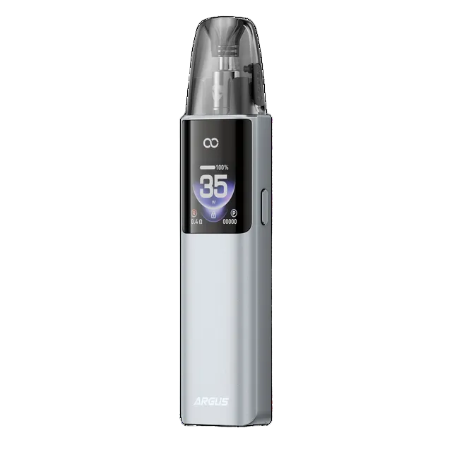 Silver VooPoo Argus G4 Pod Vape Kit on a white background.