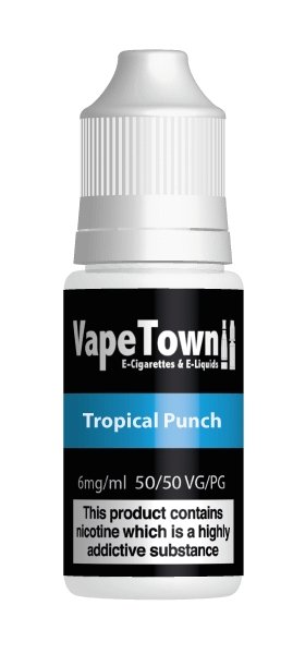 Tropical Punch E-Liquid 10ml 0mg available from the online vape shop Vape Town UK