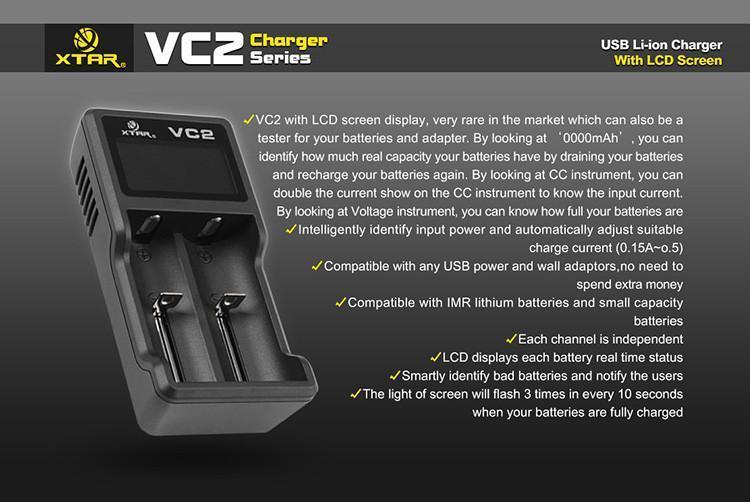 XTAR VC2 Intellicharger - Vape Town