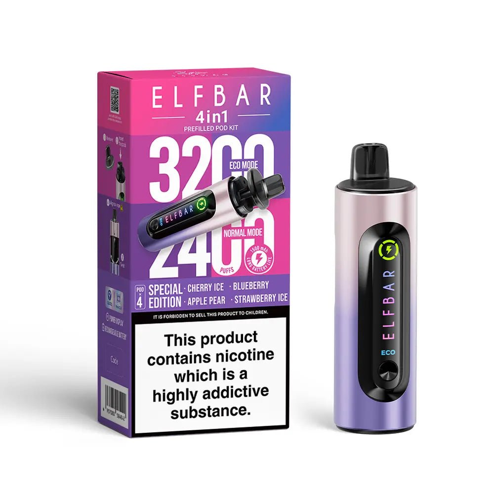ElfBar 4 in 1 Pod Vape Kit Special Edition available from the online vape shop Vape Town UK