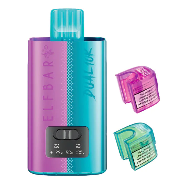 ElfBar Dual 10K Disposable Kit Purple Edition available from the online vape shop Vape Town UK