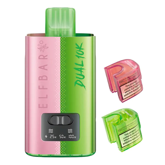 ElfBar Dual 10K Disposable Kit Watermelon Edition available from the online vape shop Vape Town UK