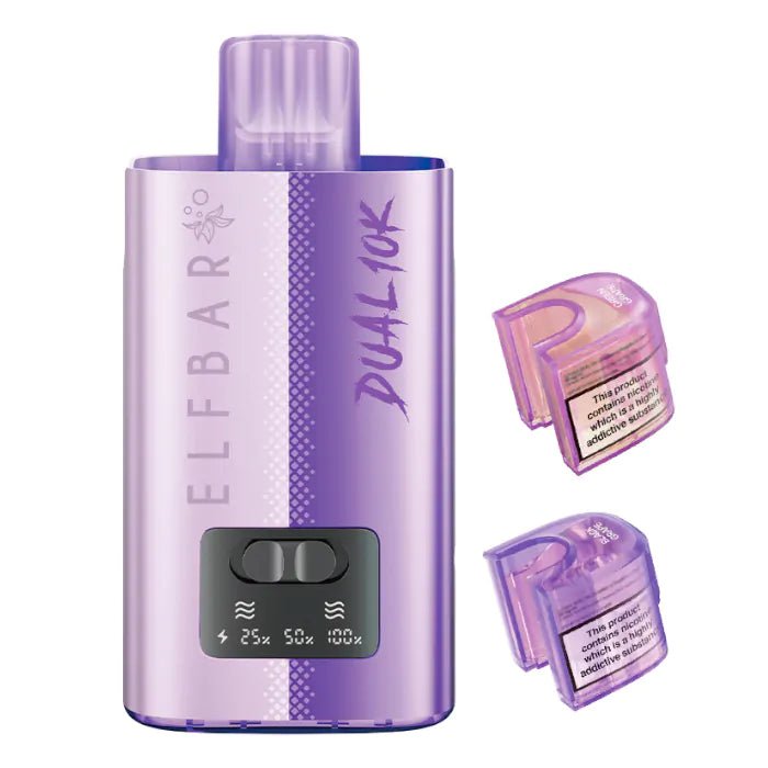 elf bar dual 10k vape kit ELF BAR Dual 10K Grape Edition Prefilled Pod Kit main image 0