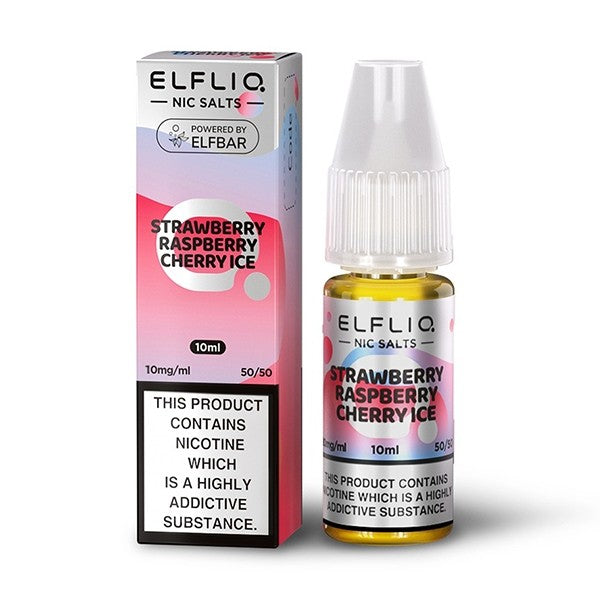Elfliq by Elf Bar -  Strawberry Raspberry Cherry Ice 10ml Nic Salt