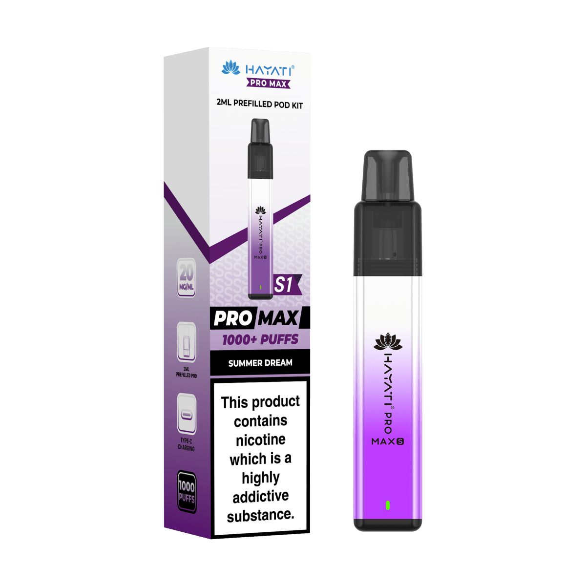 Hayati Pro Max S1 Prefilled Pod Kit - Vape Town