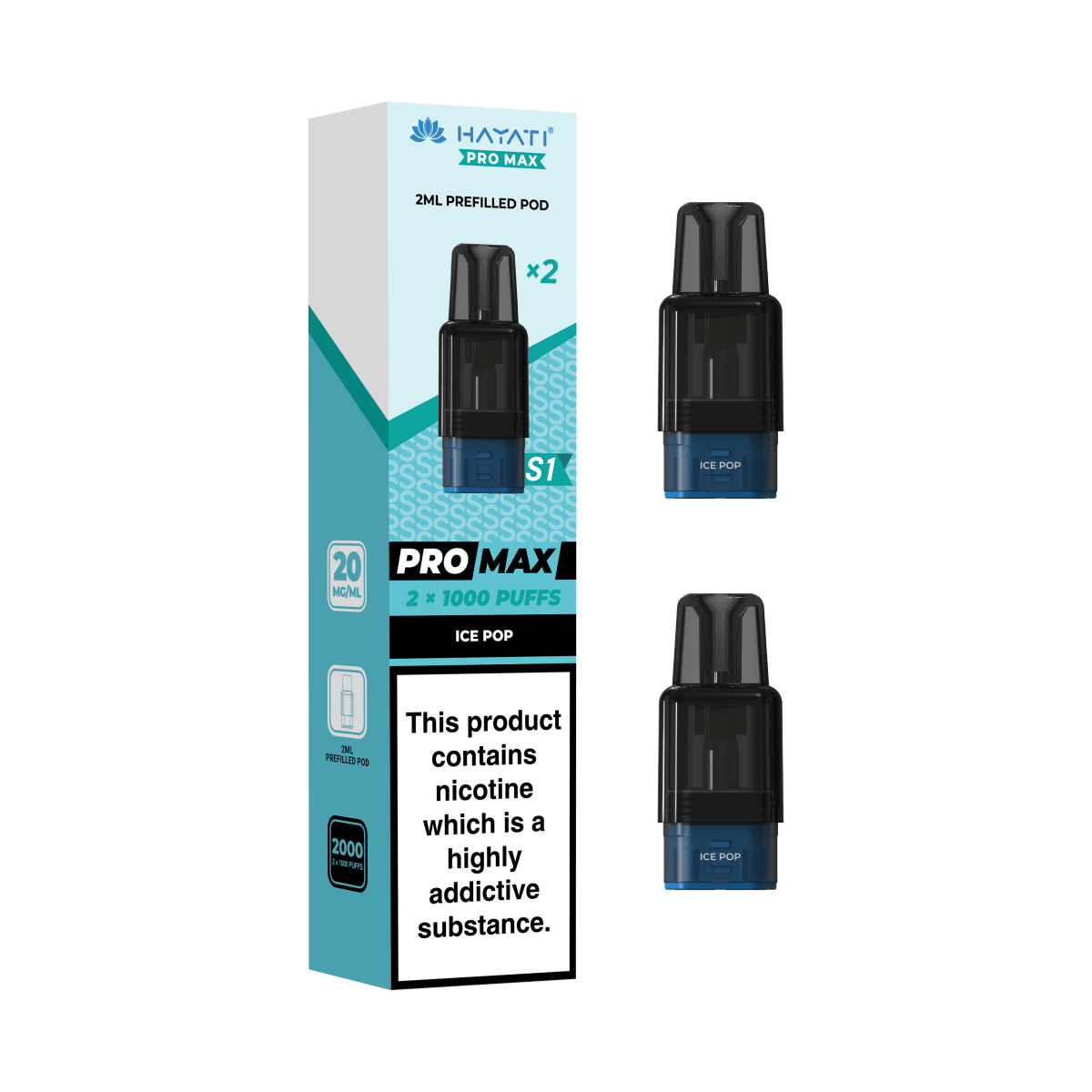 Hayati Pro Max S1 Replacement Prefilled Pods - Vape Town
