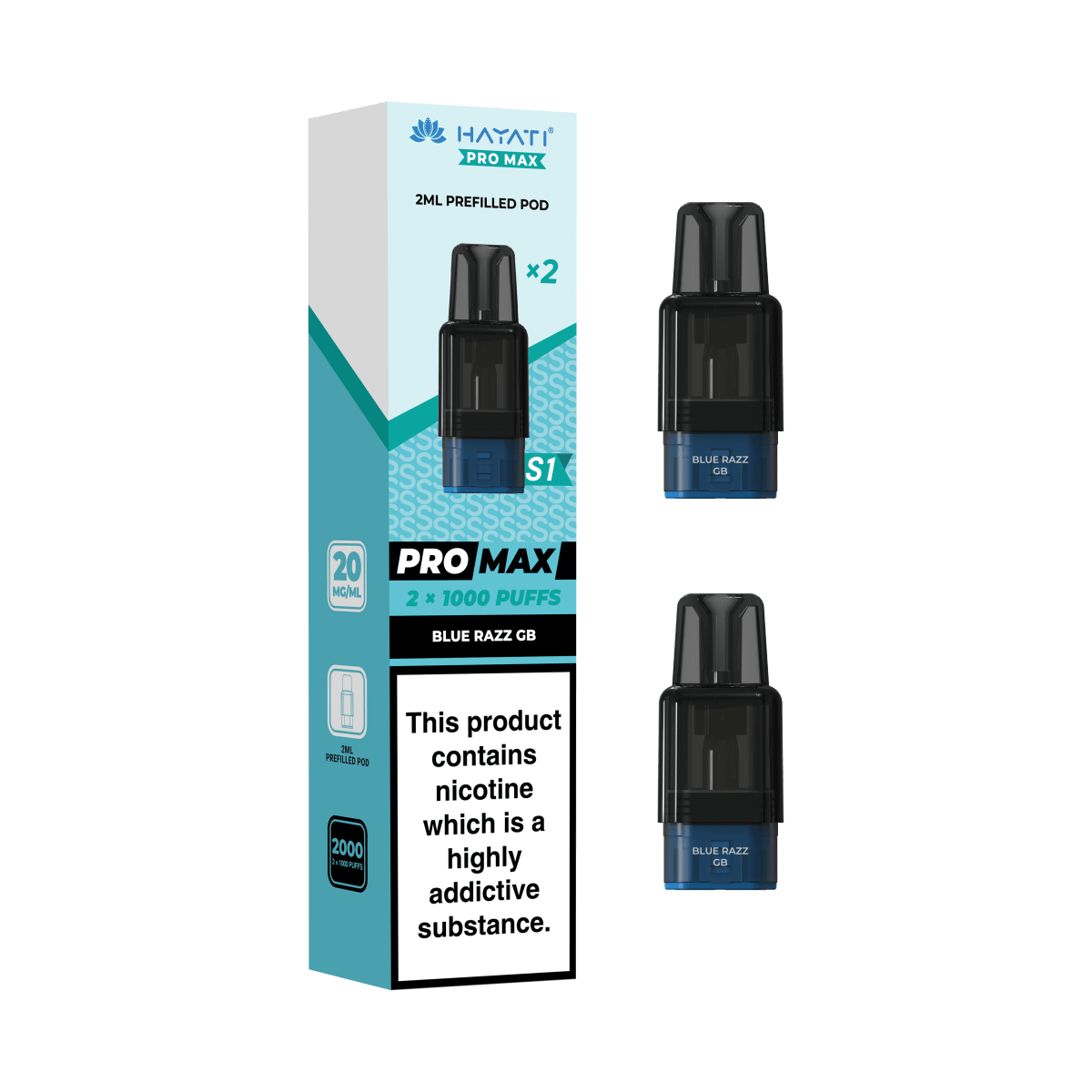 Hayati Pro Max S1 Replacement Prefilled Pods - Vape Town