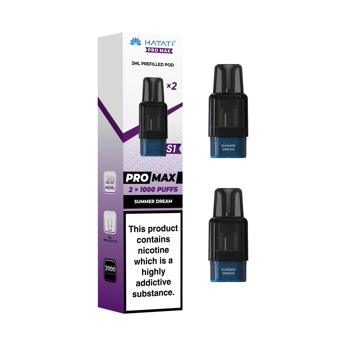 Hayati Pro Max S1 Replacement Prefilled Pods - Vape Town