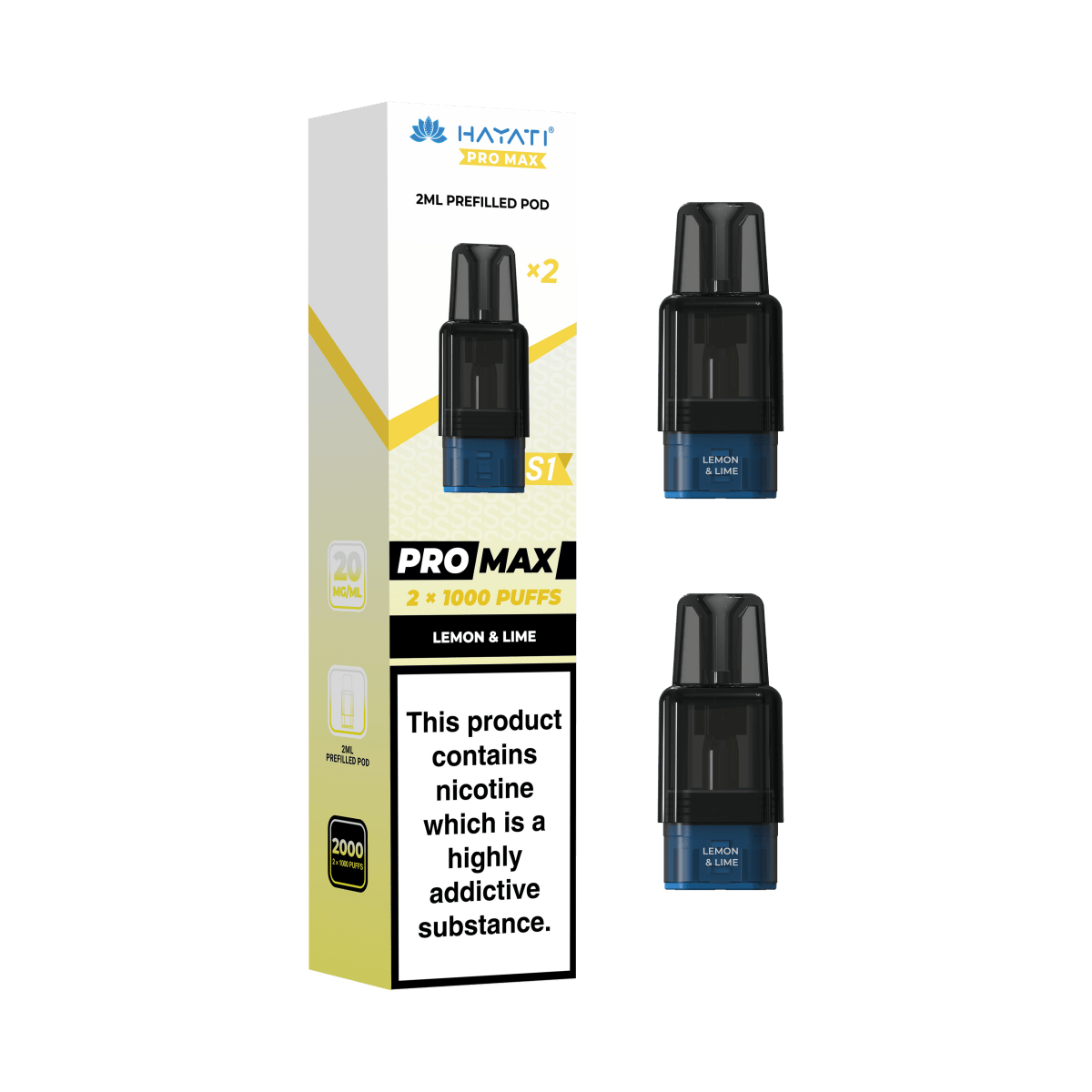 Hayati Pro Max S1 Replacement Prefilled Pods - Vape Town