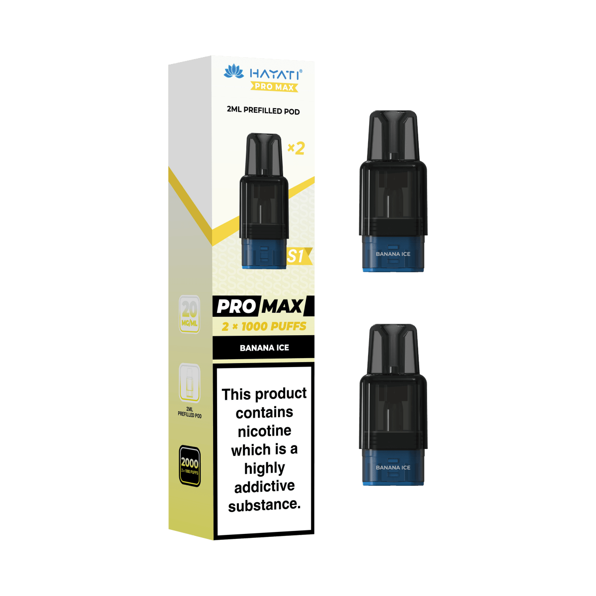 Hayati Pro Max S1 Replacement Prefilled Pods - Vape Town