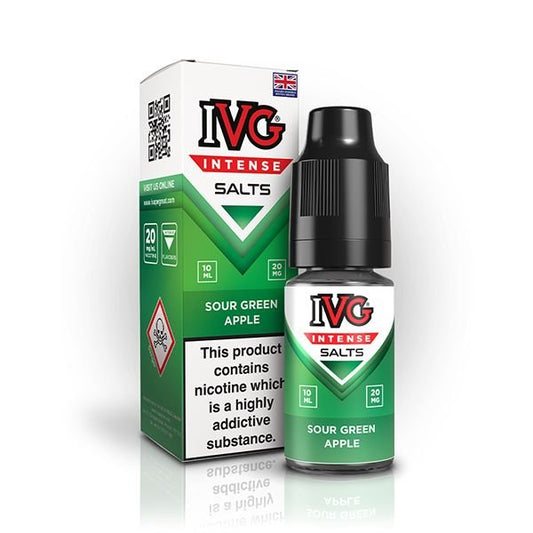 IVG Intense Nic Salt Sour Green Apple 10ml E - Liquid - Vape Town