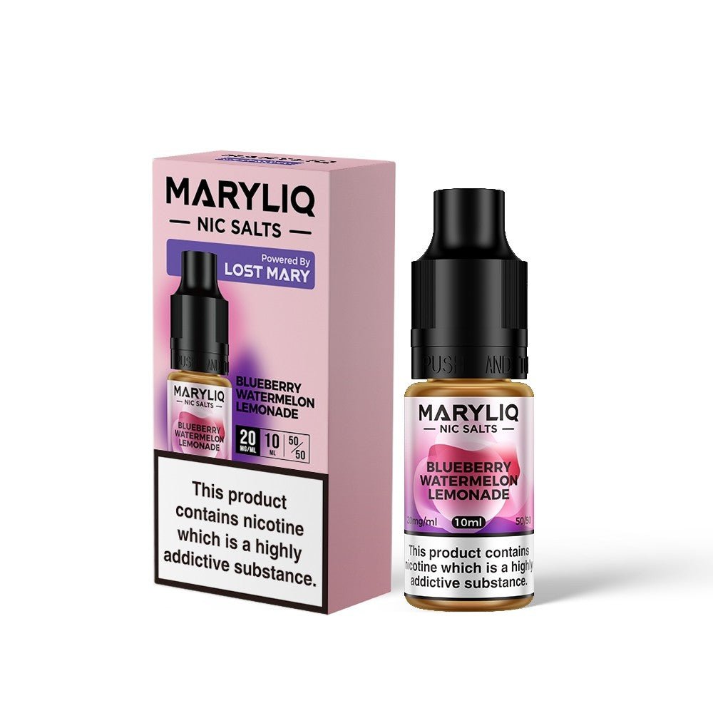 Lost Mary Maryliq - Blueberry Watermelon Lemonade 10ml Nic Salt 10mg available from the online vape shop Vape Town UK