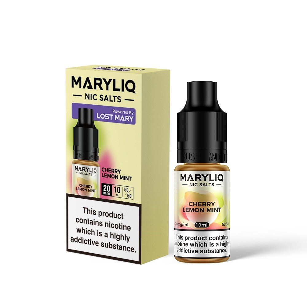 Lost Mary Maryliq - Cherry Lemon Mint 10ml Nic Salt 10mg available from the online vape shop Vape Town UK