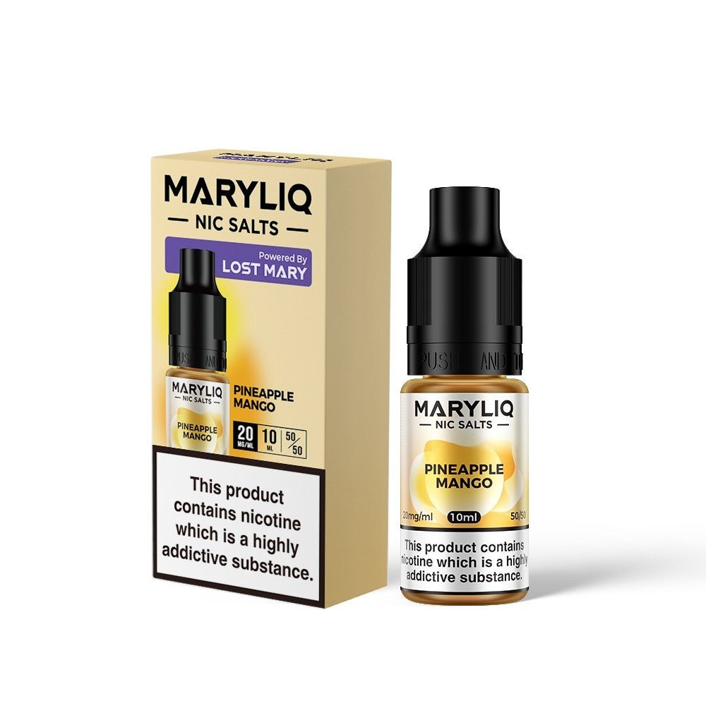 Lost Mary Maryliq - Pineapple Mango 10ml Nic Salt 10mg available from the online vape shop Vape Town UK