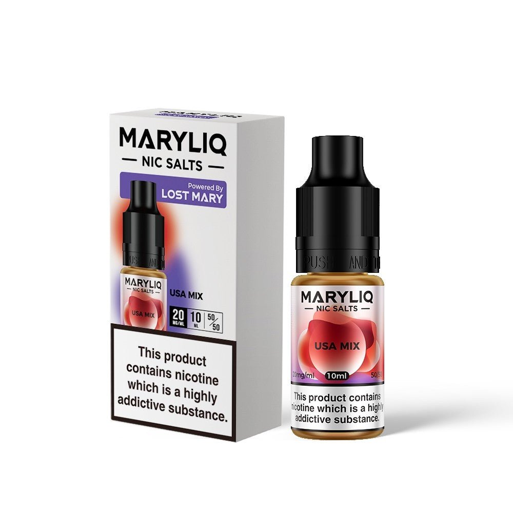 Lost Mary Maryliq - USA Mix 10ml Nic Salt 10mg available from the online vape shop Vape Town UK