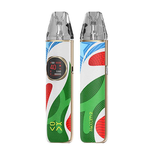 Colour Clash OXVA NeXlim 2 Pod Vape Kit on a White Background.