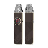 Mocha Brown Leather OXVA NeXlim 2 Pod Vape Kit on a White Background.