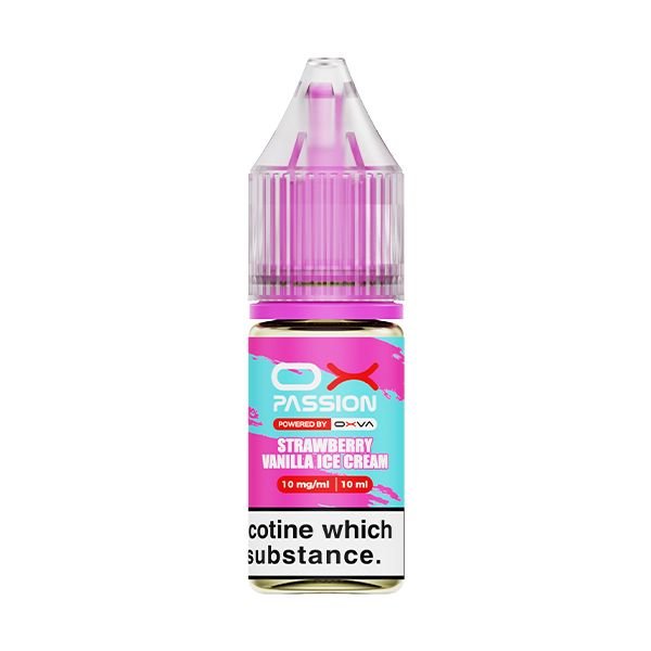 Oxva OX Passion Nic Salt Strawberry Vanilla Ice - Cream 10ml E - Liquid - Vape Town