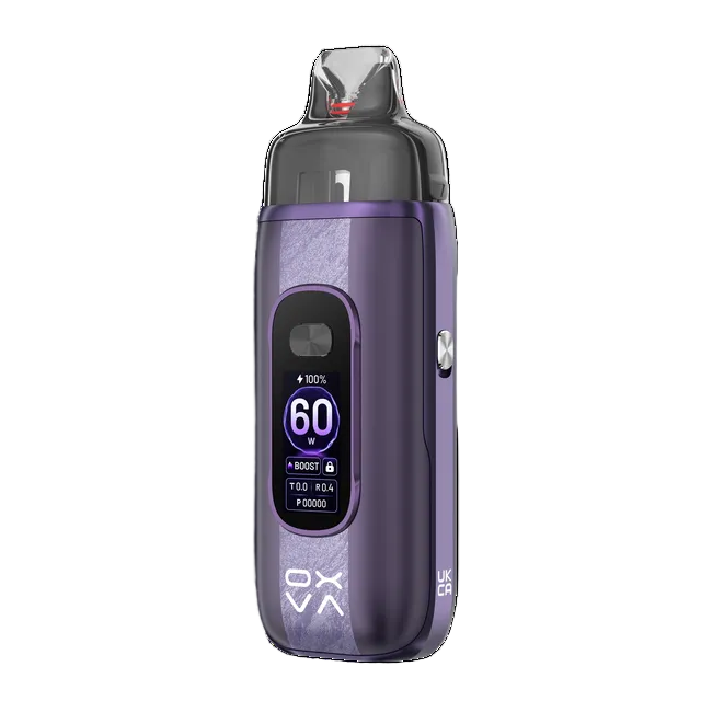 Mirage Purple OXVA VPRIME 2 Pod Vape Kit on a White Background.
