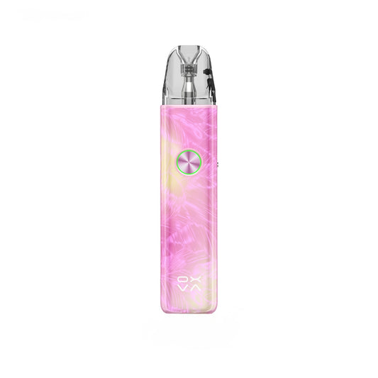 OXVA Xlim 4 Pod Vape Kit in Aurora Petal Pink on a White Background.