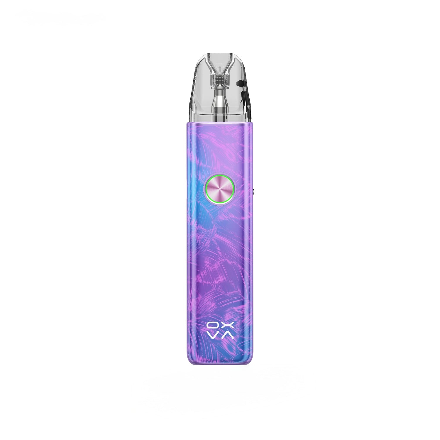 OXVA Xlim 4 Pod Vape Kit in Aurora Petal Purple on a White Background.
