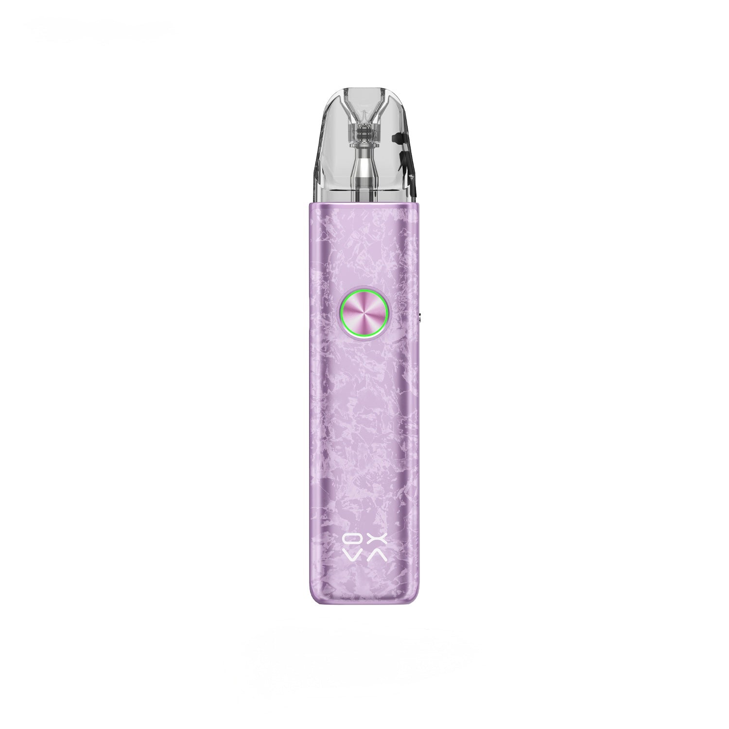 OXVA Xlim 4 Pod Vape Kit in Nacre Purple on a White Background.
