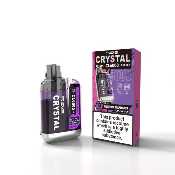 SKE Crystal CL6000 Disposable Vape Kit Blueberry Raspberries available from the online vape shop Vape Town UK
