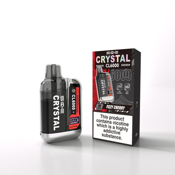 SKE Crystal CL6000 Disposable Vape Kit Fizzy Cherry available from the online vape shop Vape Town UK