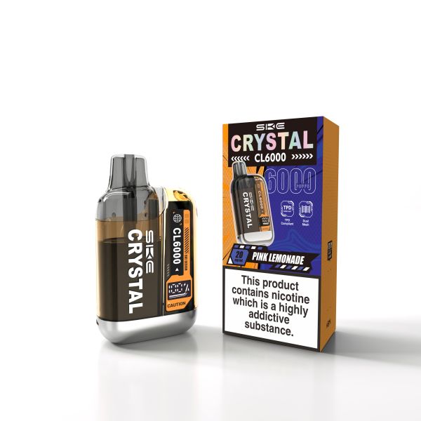 SKE Crystal CL6000 Disposable Vape Kit Pink Lemonade available from the online vape shop Vape Town UK