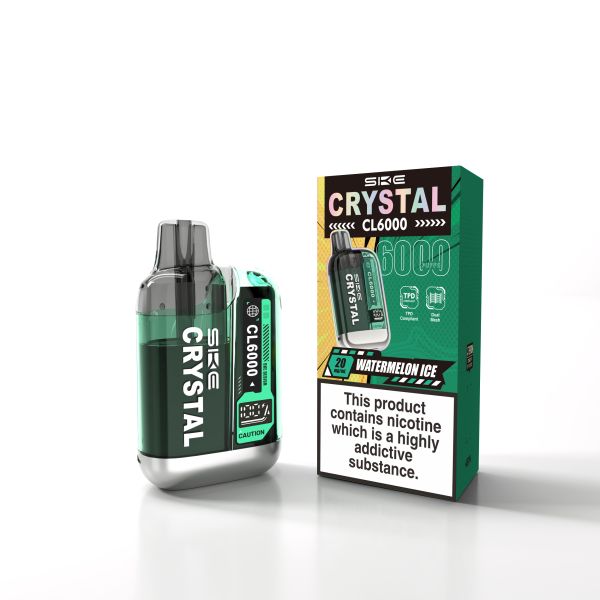 SKE Crystal CL6000 Disposable Vape Kit Watermelon Ice available from the online vape shop Vape Town UK