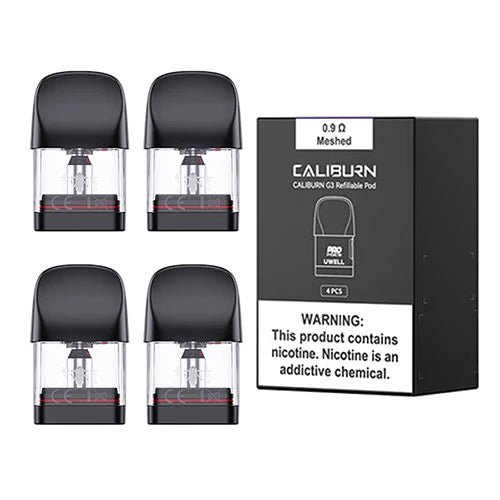 Uwell Caliburn G3 Pods | 4 Pack 0.9 available from the online vape shop Vape Town UK