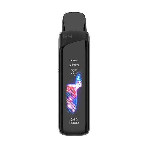 An image of the Uwell Caliburn G4 Pro Vape Pod Kit in the Stripe Black colour option.