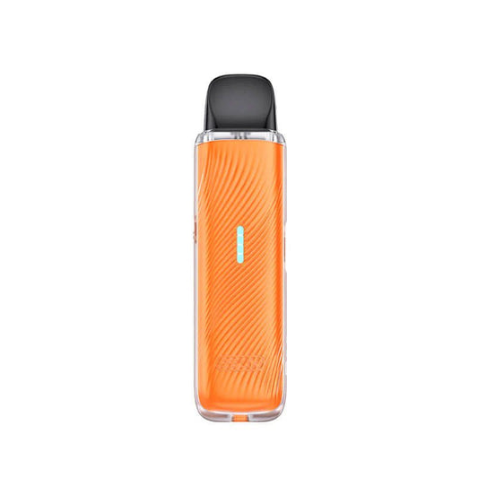An image of the Uwell Caliburn G5 Lite Vape Pod Kit in the Coral Orange colour option.