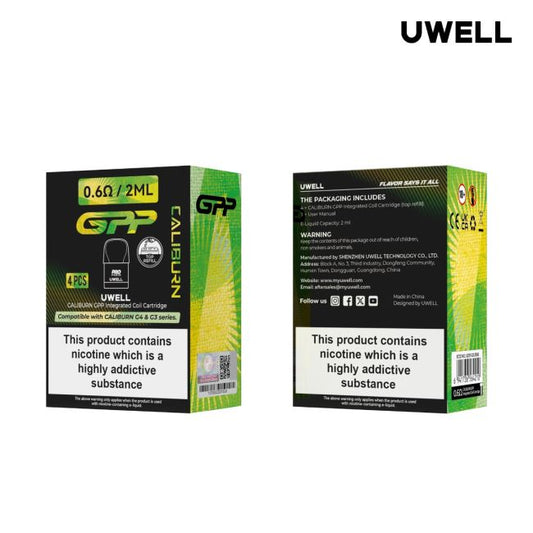 Uwell Caliburn GPP Top Fill Pods | 4 Pack - Vape Town