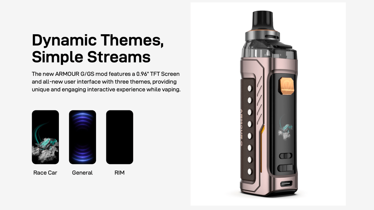 Vaporesso Armour G Pod Vape Kit Dynamic Themes Graphic.