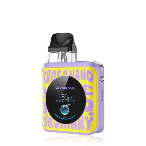 Vaporesso XROS 4 Nano Pod Kit Word-Pop Yellow available from the online vape shop Vape Town UK