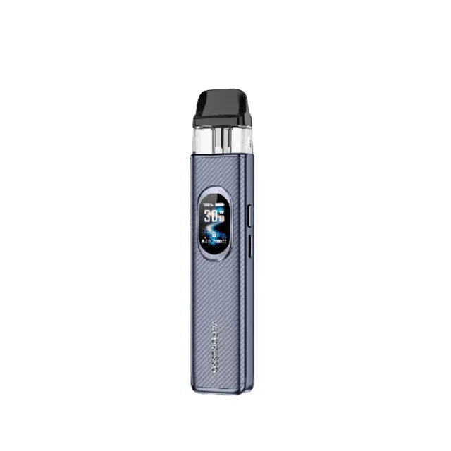 Carbon Fiber Grey Vaporesso XROS 6 pod vape kit on a white background.