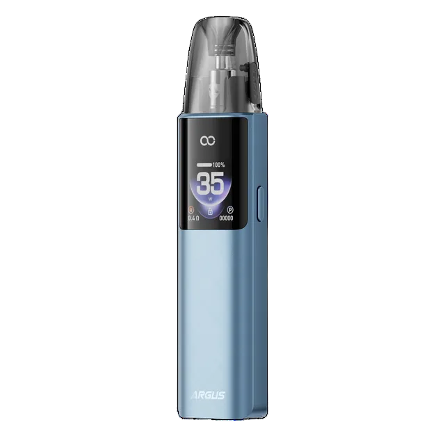 Blue VooPoo Argus G4 Pod Vape Kit on a white background.
