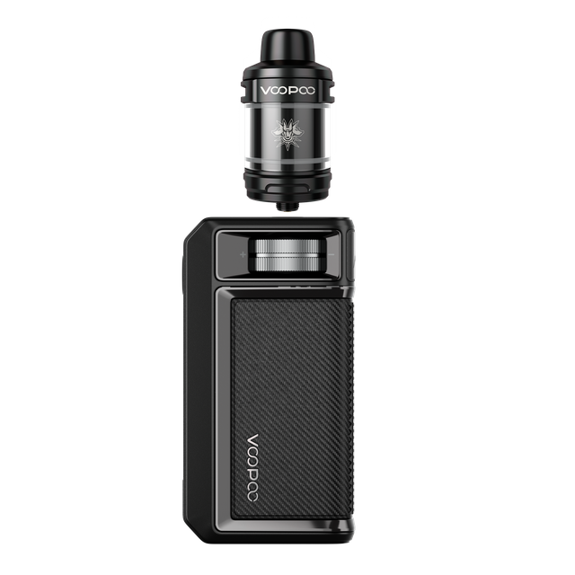 Black VooPoo Drag 6 Vape Kit on a White Background.