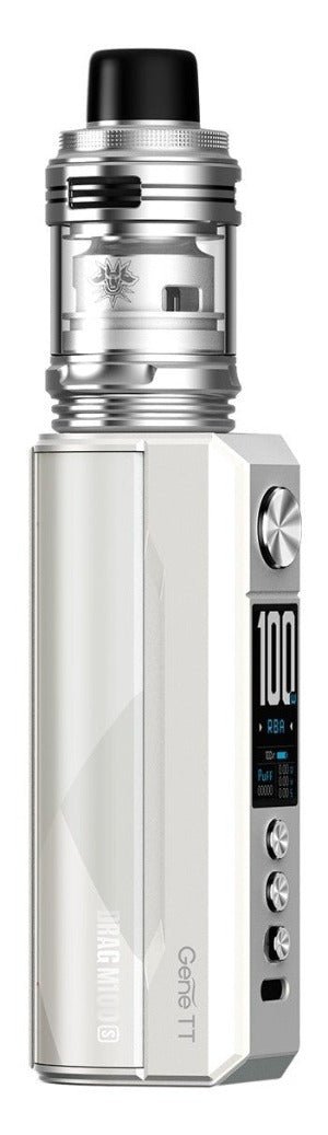 VooPoo Drag M100S 100W Kit Pearl White available from the online vape shop Vape Town UK