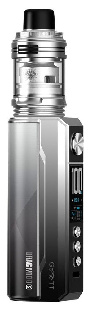 VooPoo Drag M100S 100W Kit Silver And Black available from the online vape shop Vape Town UK
